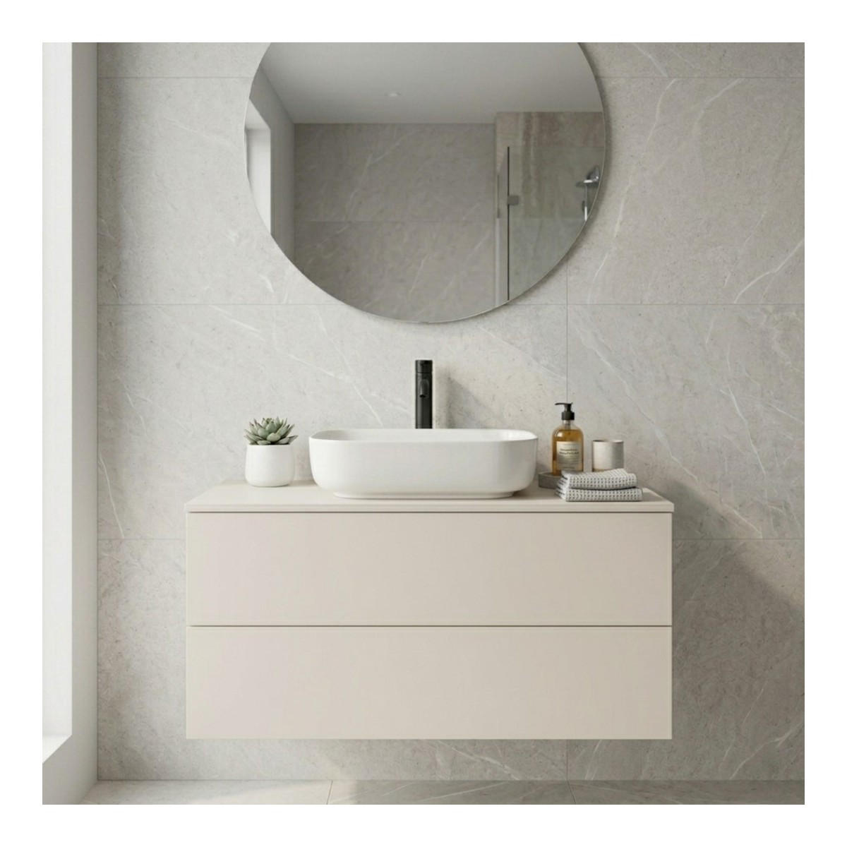 WASCHTISCHUNTERSCHRANK Color 2S 80 Macadamia - Beige, Holzwerkstoff (80/50/45cm) - mzm24