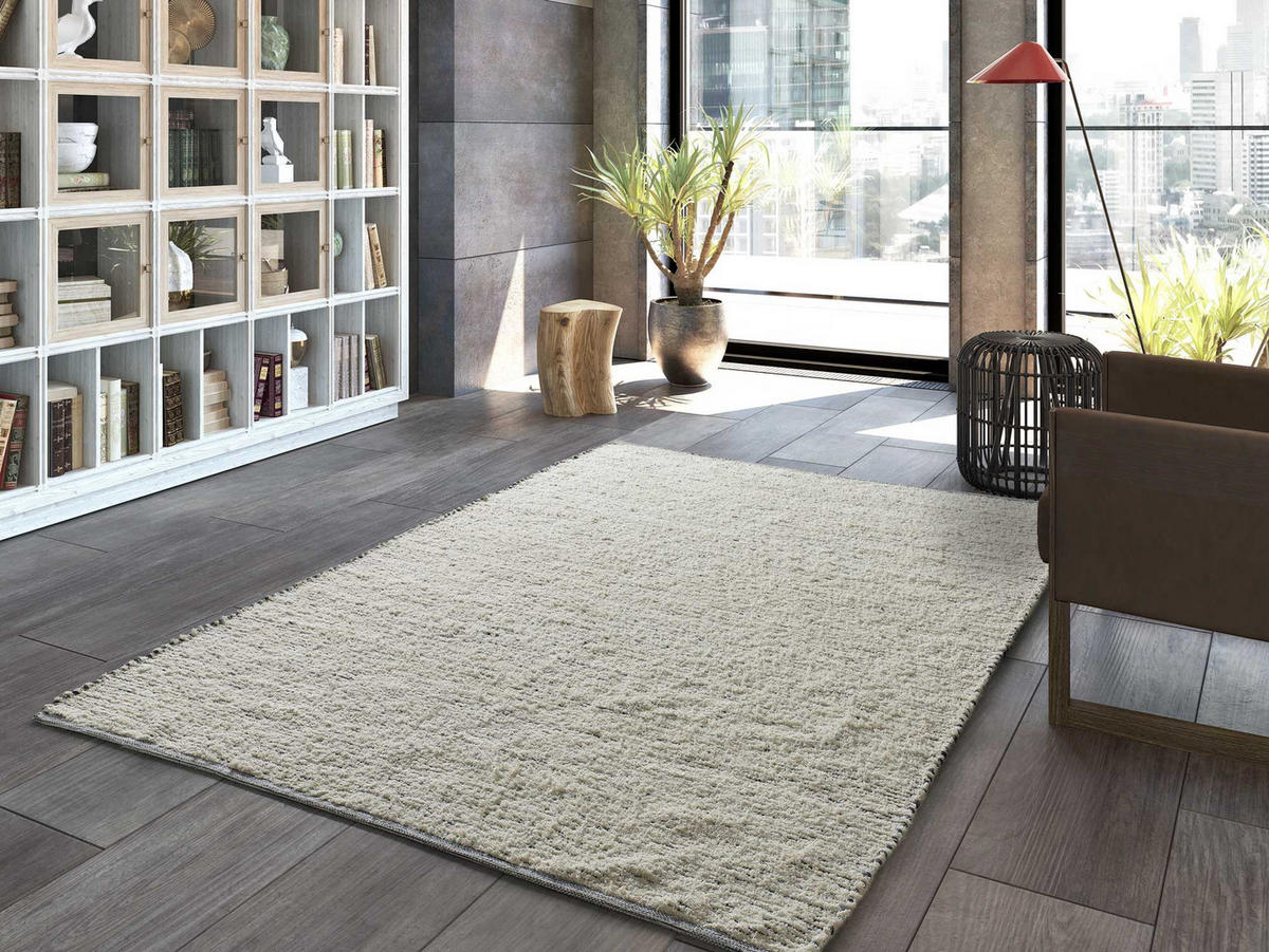 HANDWEBTEPPICH Weiß Reimagine 60/110 cm - Weiß, Naturmaterialien/Textil (60/110cm) - Atticgo