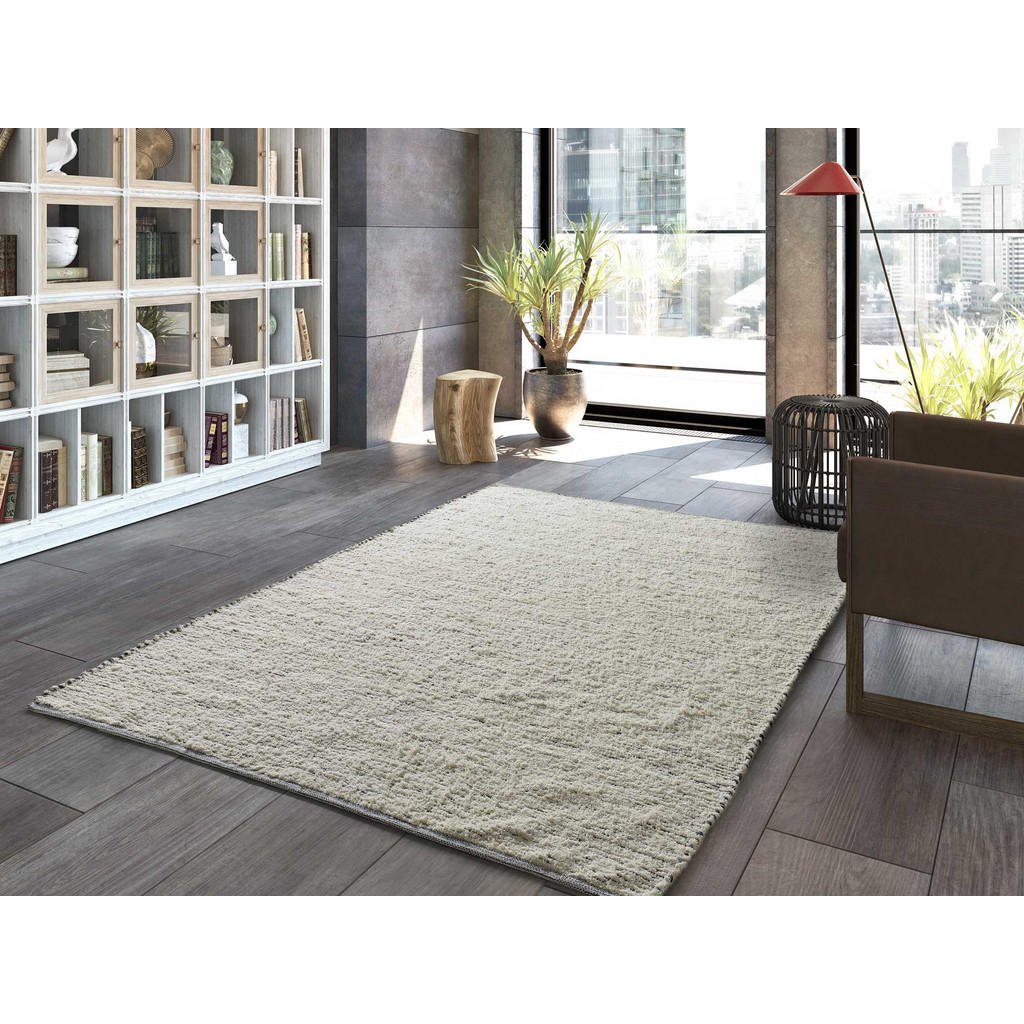 Thumbnail - Atticgo Handwebteppich, Weiß, Textil, Uni, Rechteckig, 160x230 cm, in verschiedenen Größen erhältlich, Teppiche & Böden,...