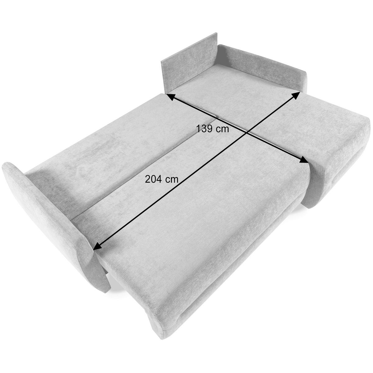 ECKSCHLAFSOFA Camila mit Schlaffunktion und universeller Ottomane, Braun - Braun, Textil (225/153cm) - Beautysofa