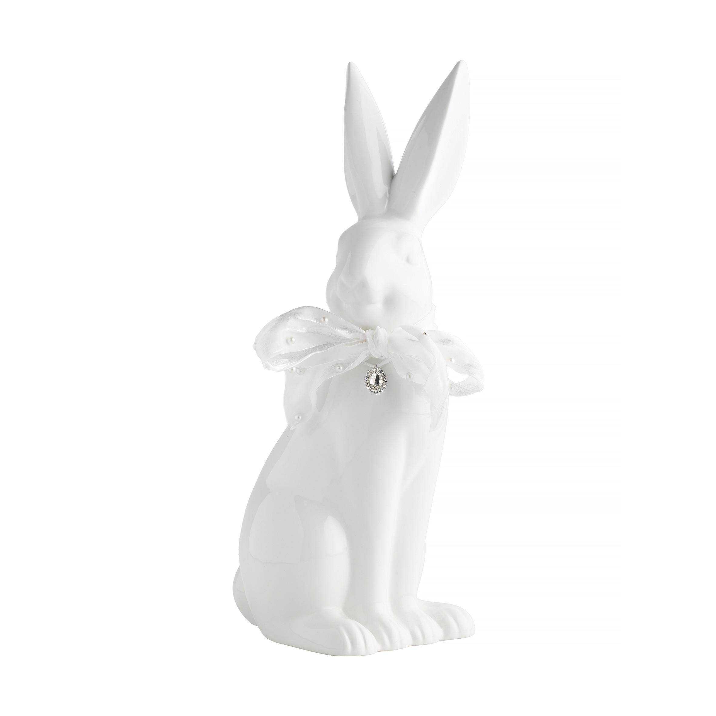 DEKOFIGUR Hopsa - Weiß, Keramik (13/41/18cm) - home&you