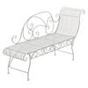GARTENBANK Sizon Metall Weiß 156x46x78cm Gartenliege - Weiß, Metall (156/78/46cm) - DELUKE