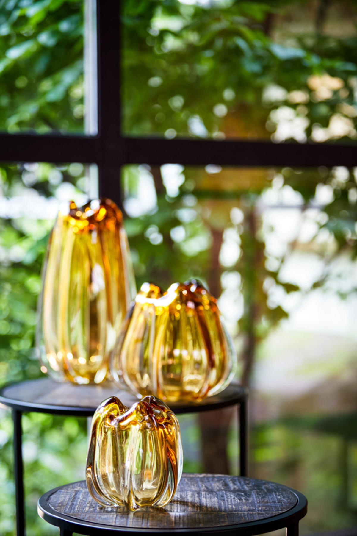 VASE Murela Orange Ø24,5/22 cm - Orange, Glas (24.5/22cm) - Light & Living