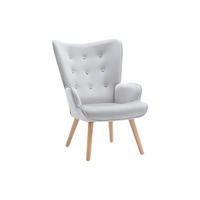 SESSEL - Samt - Grau - VATELY - Grau, Textil (78/95.5/69cm) - Vente-Unique