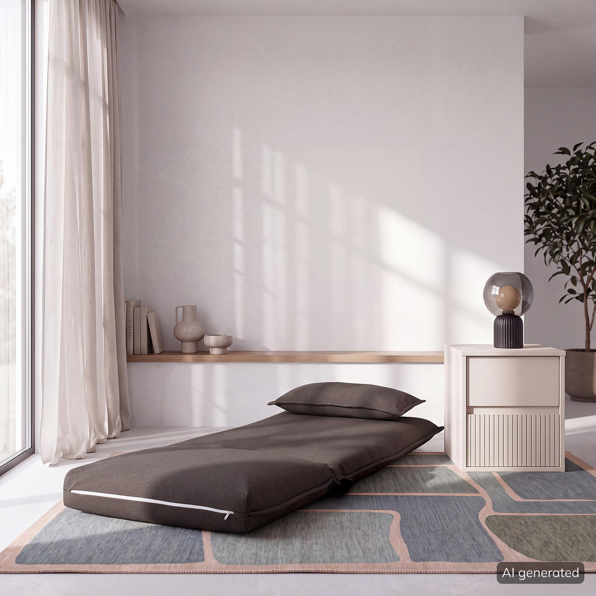 SCHLAFSESSEL - Anthrazit, Textil (78/56/74cm) - home24