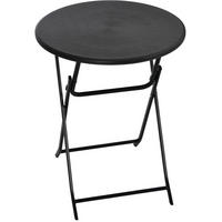 GARTENTISCH 60/60/73 cm dunkelgrau aus Stahl klappbar - Dunkelgrau, Metall (60/60/73cm) - OKWISH