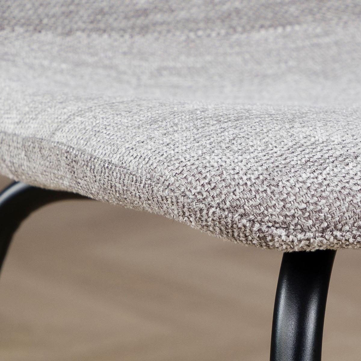 ESSZIMMERSTÜHLE AUDREY 4ER-SET - Grau, Textil (43/80/50cm) - IDIMEX
