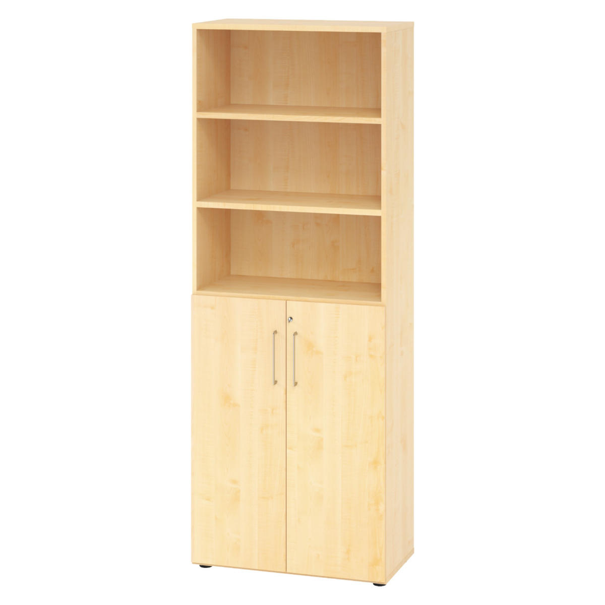 KOMBISCHRANK - 3 plus 3 Ordnerhöhen 42/80/215,6 cm in Ahornfarben - Ahornfarben, Holzwerkstoff (80/215.6/42cm) - bümö