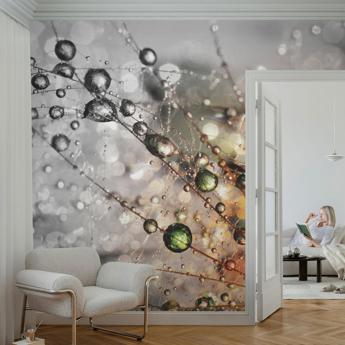 FOTOTAPETE 104x70 cm - Ich Taujuwelen - Weiß, Textil (104/70cm) - Wallfluent