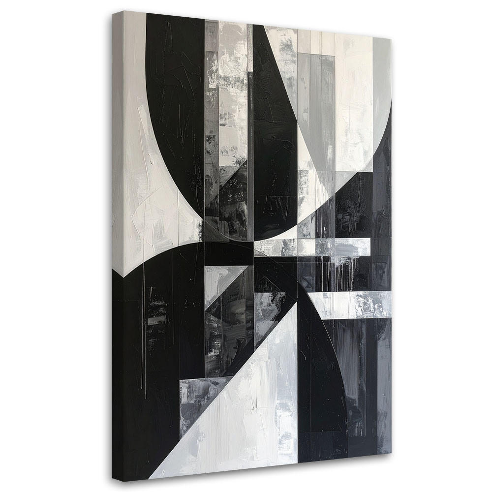 LEINWANDBILD 3D und geometrisch 80x120cm - Schwarz, Textil (80/120cm) - Feeby