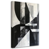 LEINWANDBILD 3D und geometrisch 80x120cm - Schwarz, Textil (80/120cm) - Feeby