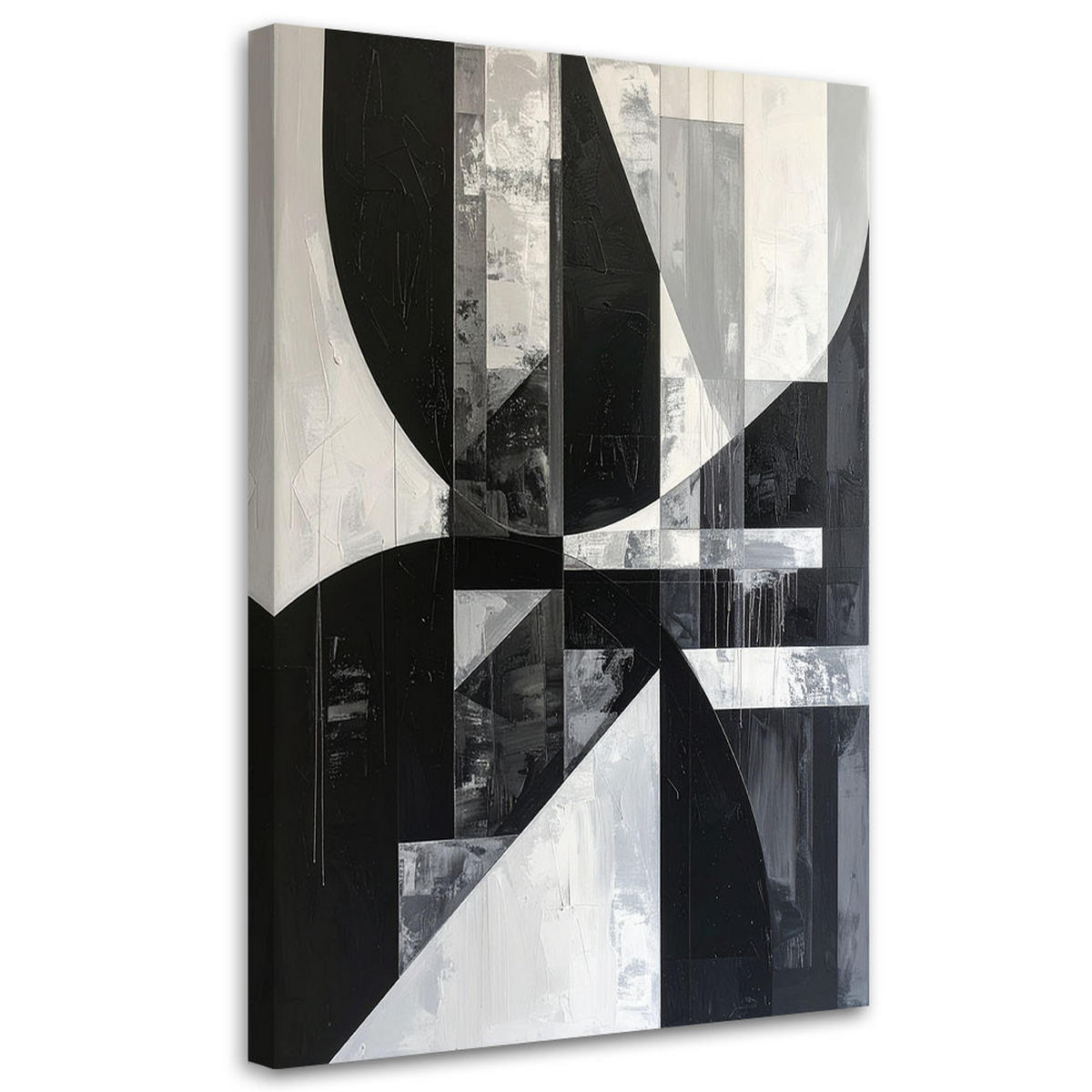 LEINWANDBILD 3D und geometrisch 80x120cm - Schwarz, Textil (80/120cm) - Feeby