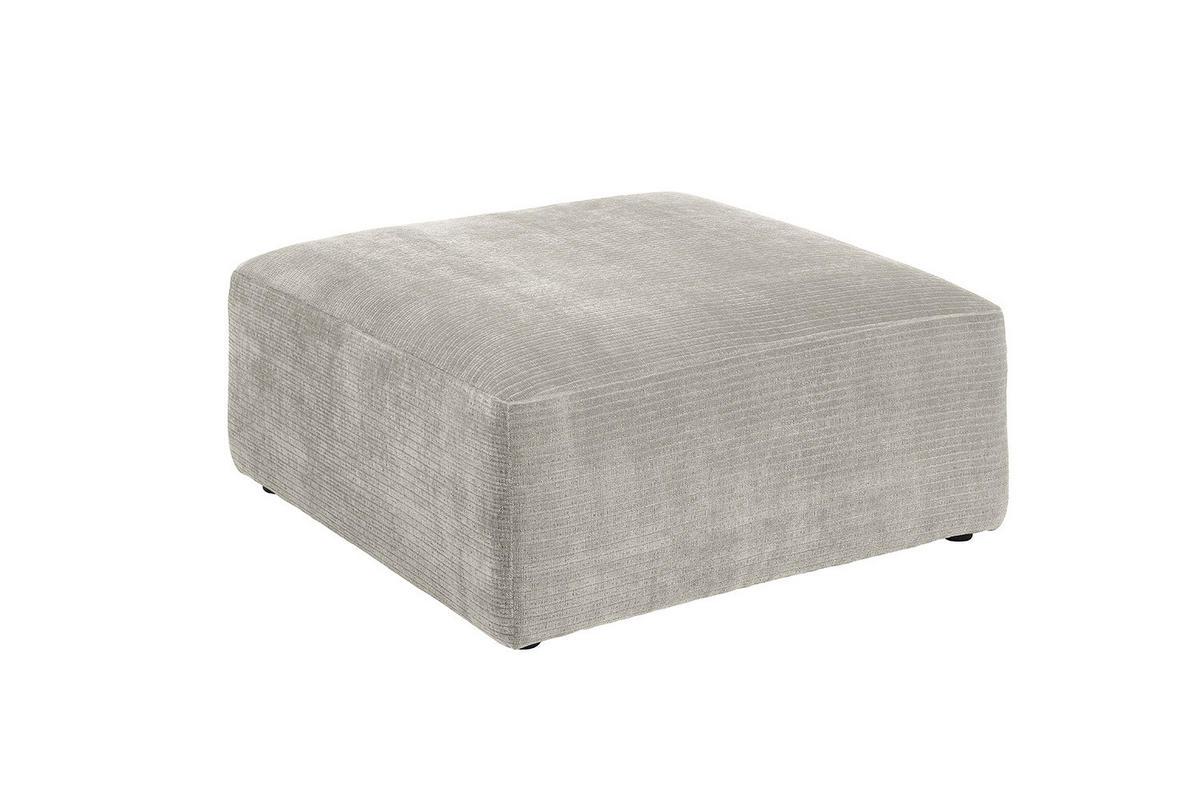 SOFA SITZELEMENT SEPHI Silber Cord - Silberfarben/Schwarz, Kunststoff/Textil (82/39/82cm) - KAWOLA