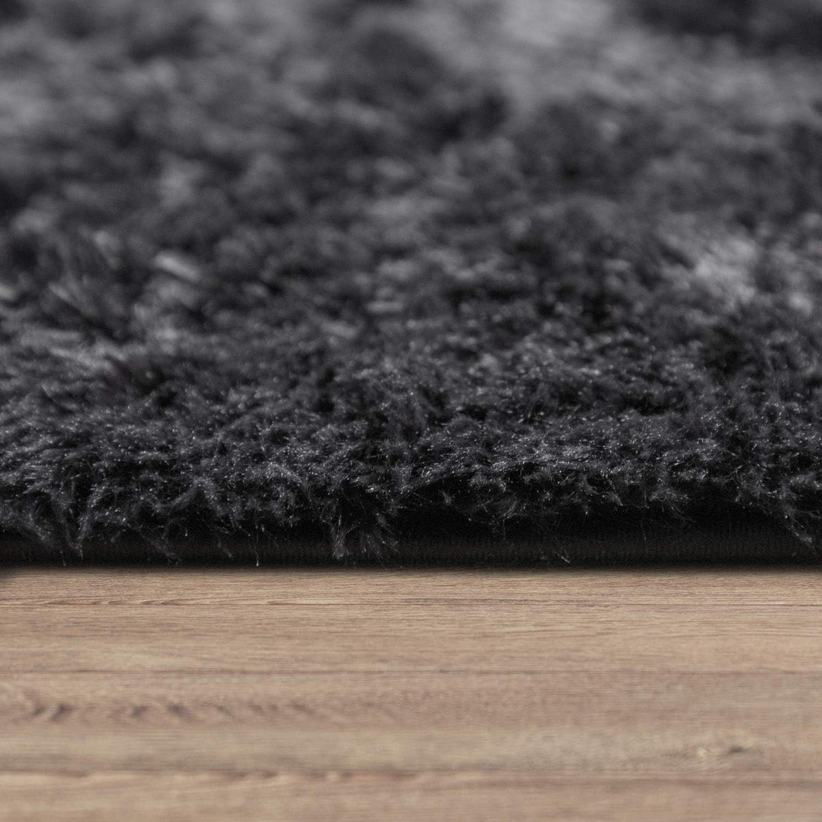 HOCHFLORTEPPICH 120/170 cm Silky 591 - Schwarz, Textil (120/170cm) - Paco Home