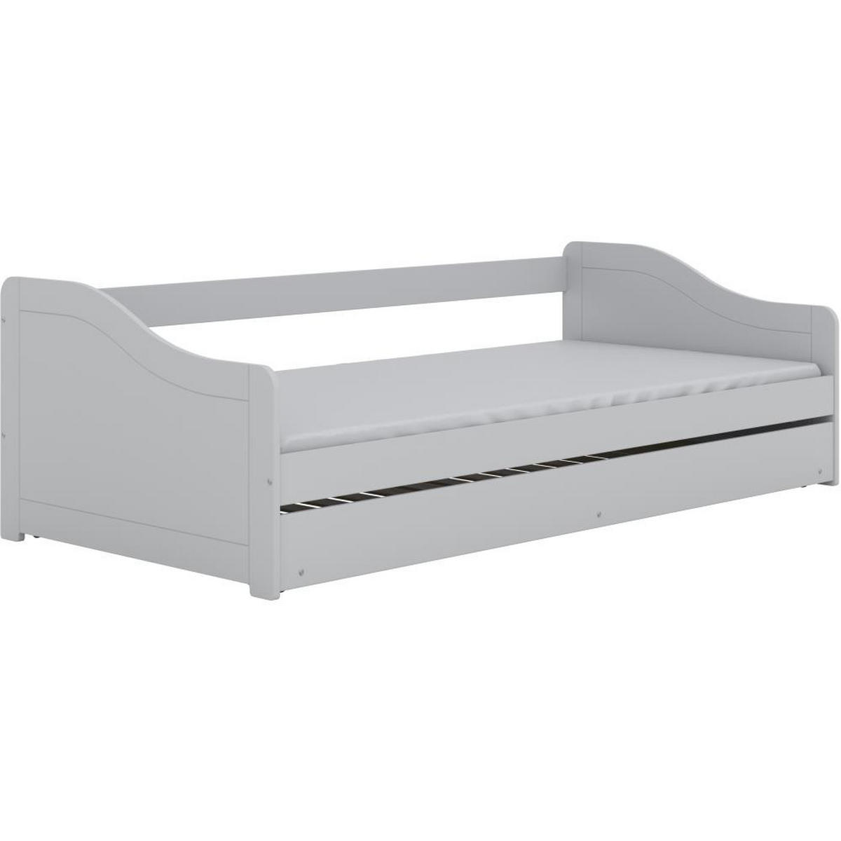 JUGENDBETT Blanka 90/200 weiß ohne Matratze - Weiß, Holzwerkstoff (90/200cm) - Beautysofa
