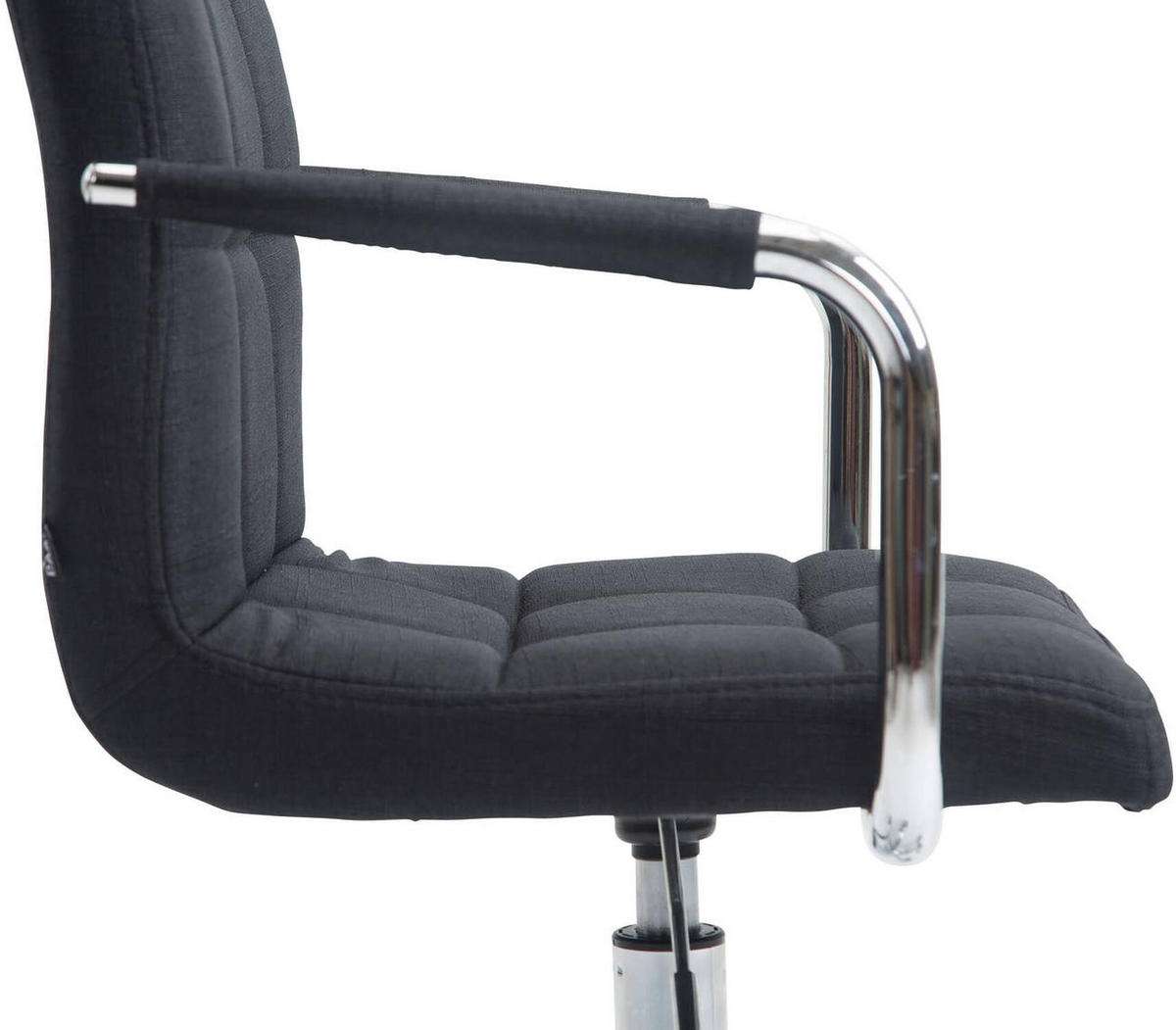 BÜROSTUHL Luca, Stoff Dunkelgrau - Dunkelgrau, Textil/Metall (52/88/44cm) - TPFLiving