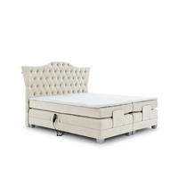 BOXSPRINGBETT Bett Elektrisch Fausto - Creme, Holzwerkstoff/Textil (160/200cm) - Fun Möbel