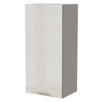HÄNGESCHRANK Brerra W4/45 Weiß / RAL 9001 creme Hochglanz 45 / 32,5 / 96cm - Creme/Weiß, Holz/Holzwerkstoff (45/96/32.5cm) - Feldmann-Wohnen