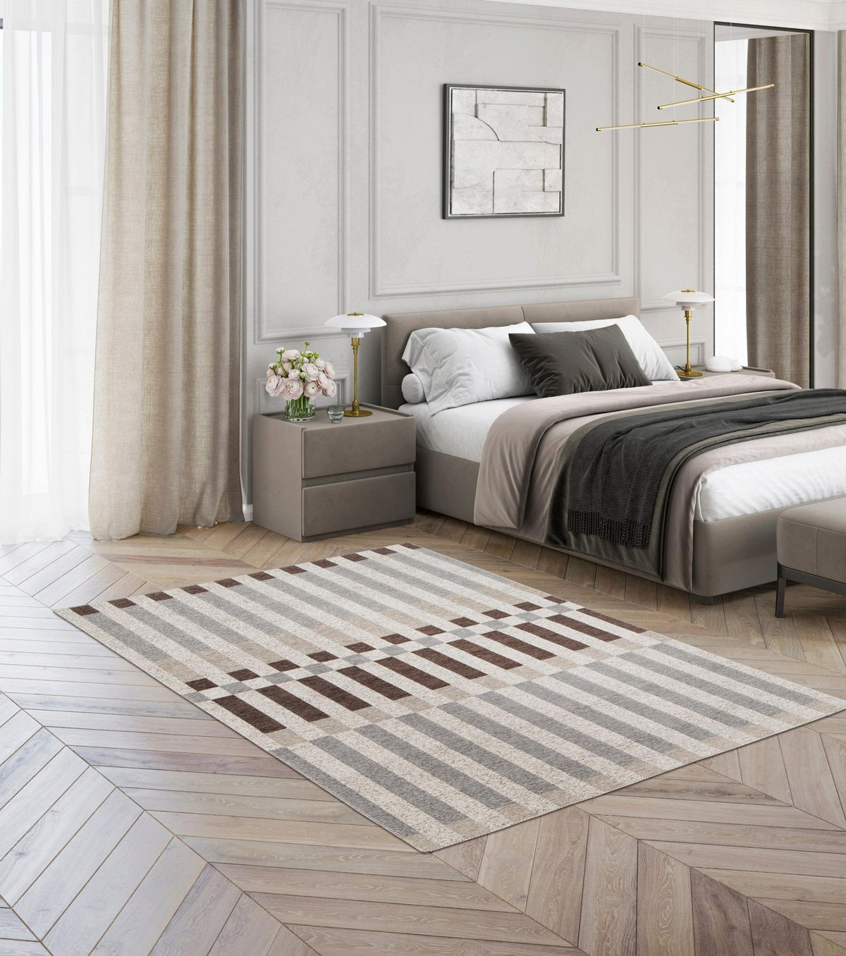 TEPPICH In-Outdoor, recycelt grau - Grau, Textil (120/170cm) - AFK Living