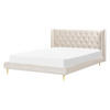 POLSTERBETT 160/200cm Beige Forbach - Beige, Textil (160/200cm) - Beliani