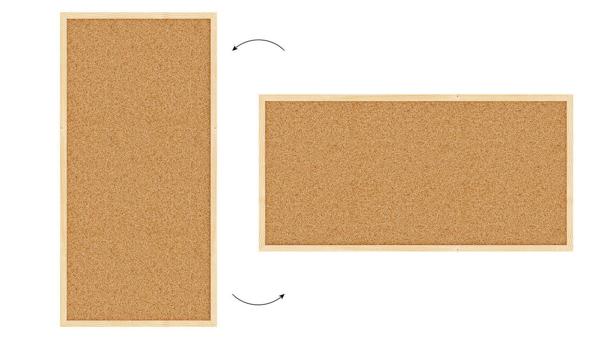 PINNWAND, Korktafel 80x40 cm, Naturholzrahmen - Braun, Holz (80/40/1.5cm) - ALLboards