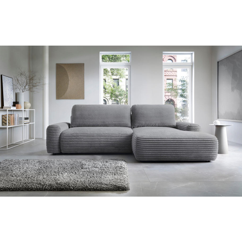 Thumbnail - Bettso Ecksofa, Anthrazit, Holzwerkstoff, Ottomane rechts,L-Form, 264x162 cm, Wohnzimmer, Sofas & Couches, Wohnlandschaf...