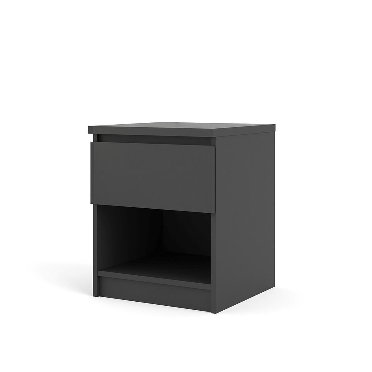 NACHTSCHRANK mattschwarz - Schwarz, Holzwerkstoff (40/50/40cm) - ebuy24