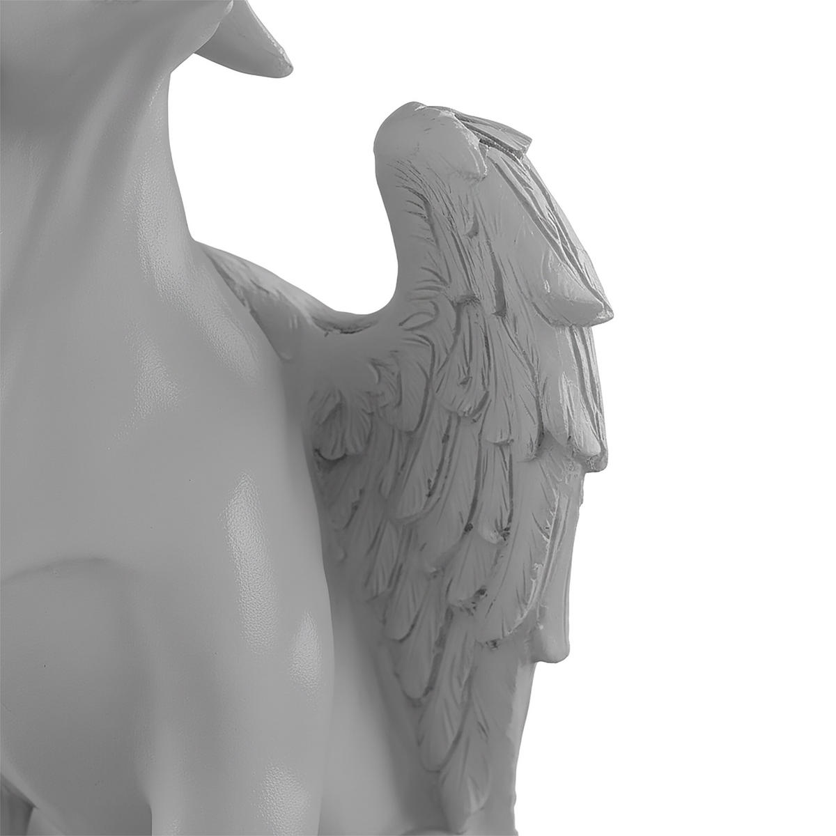 GRABSCHMUCK Hund - Grau, Kunststoff (11/20/11cm) - Relaxdays