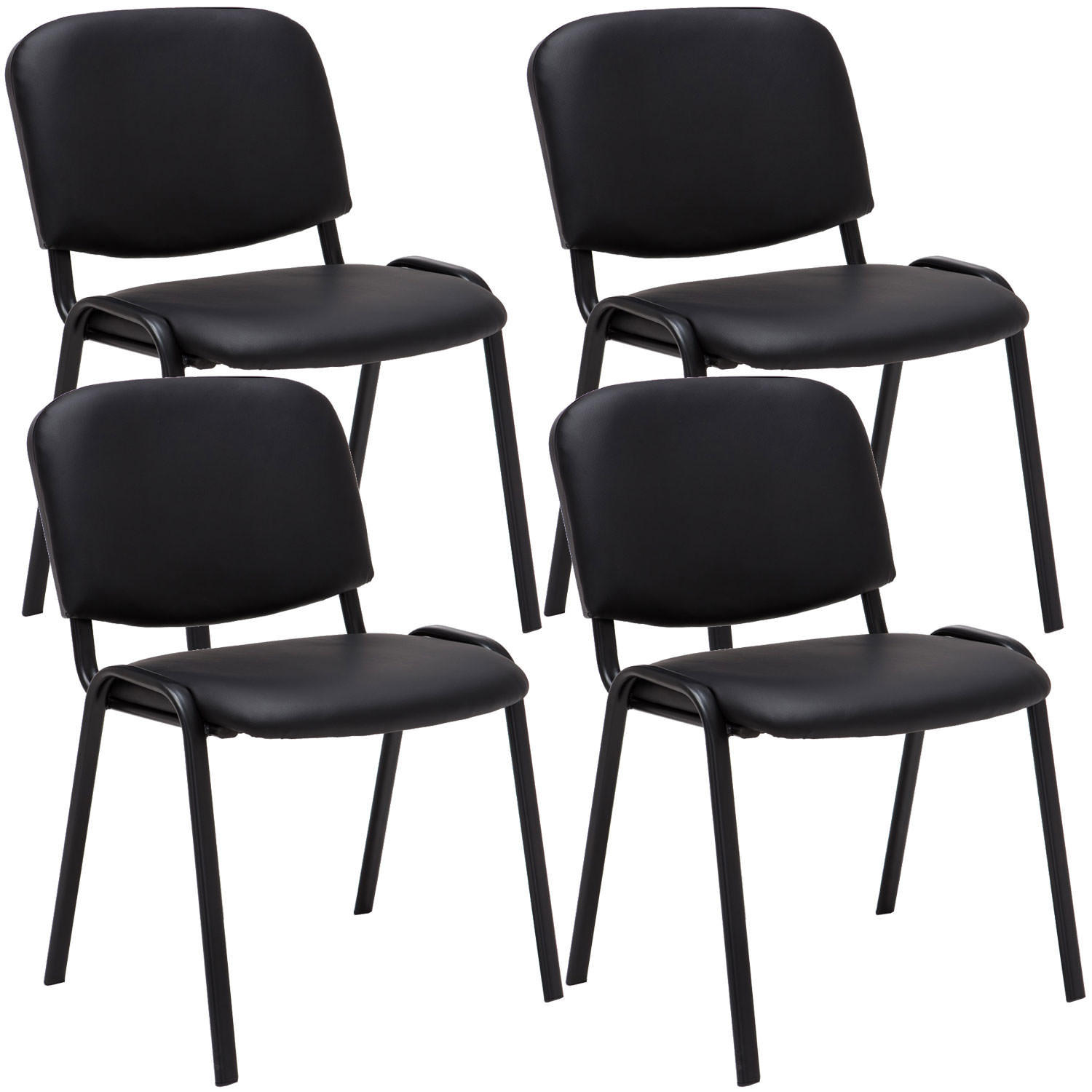 Deluke Besucherstuhl Schwarz 53x83x53 cm