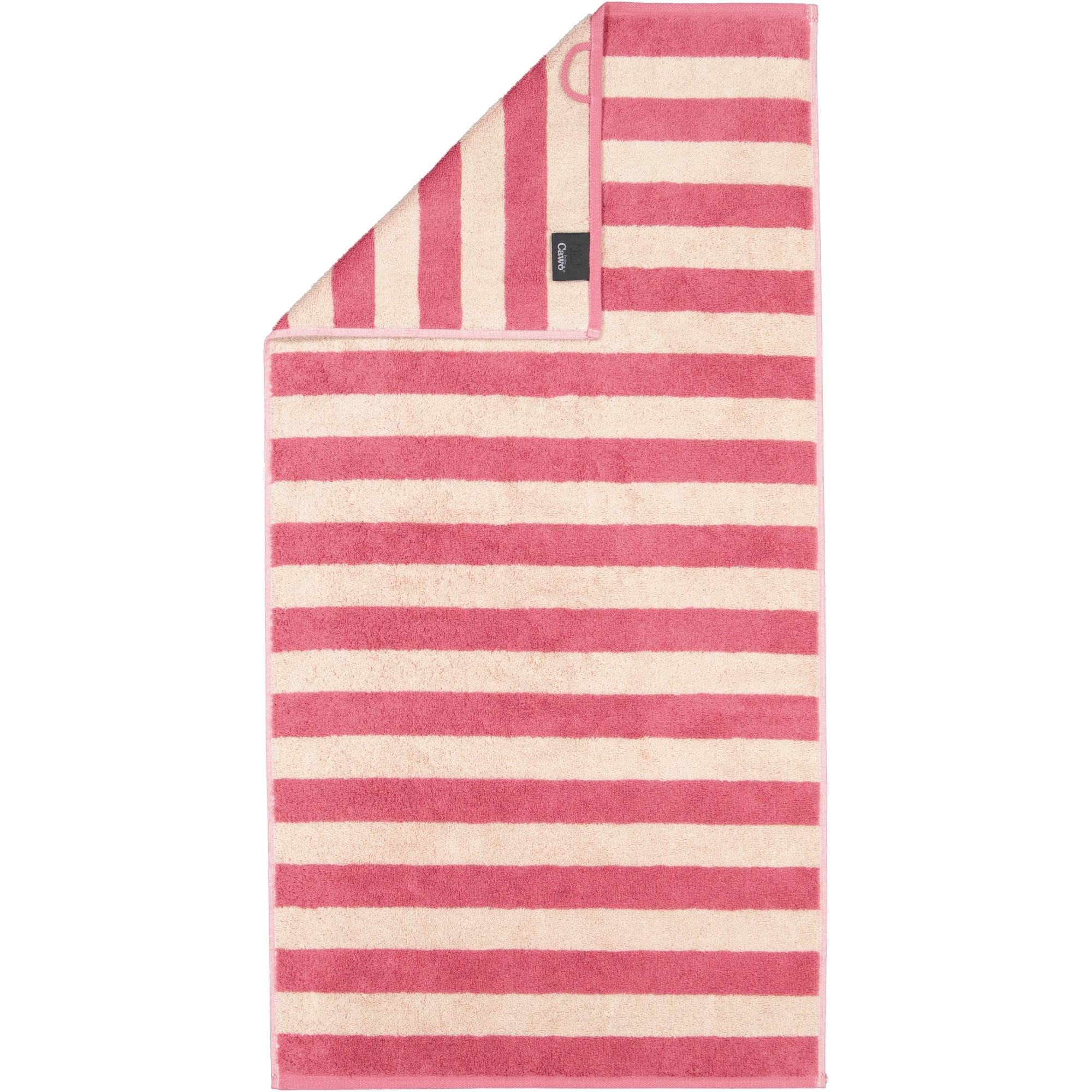 HANDTUCH LINES BLOCKSTREIFEN 6256 BEERE - 23 - Rosa, Textil (50/100cm) - Cawoe