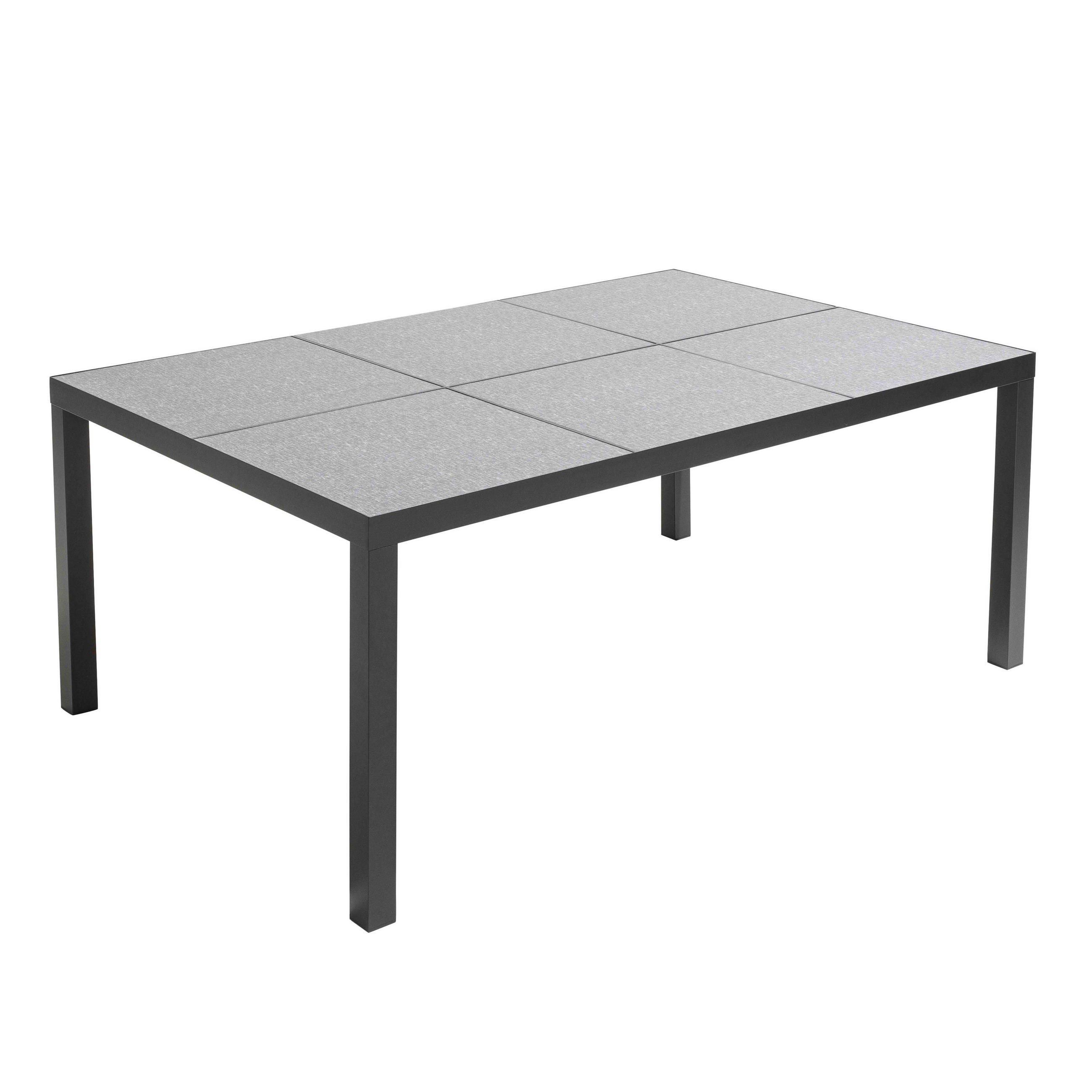 GARTENSET 11-tlg., Grau - Grau, Metall - Oviala