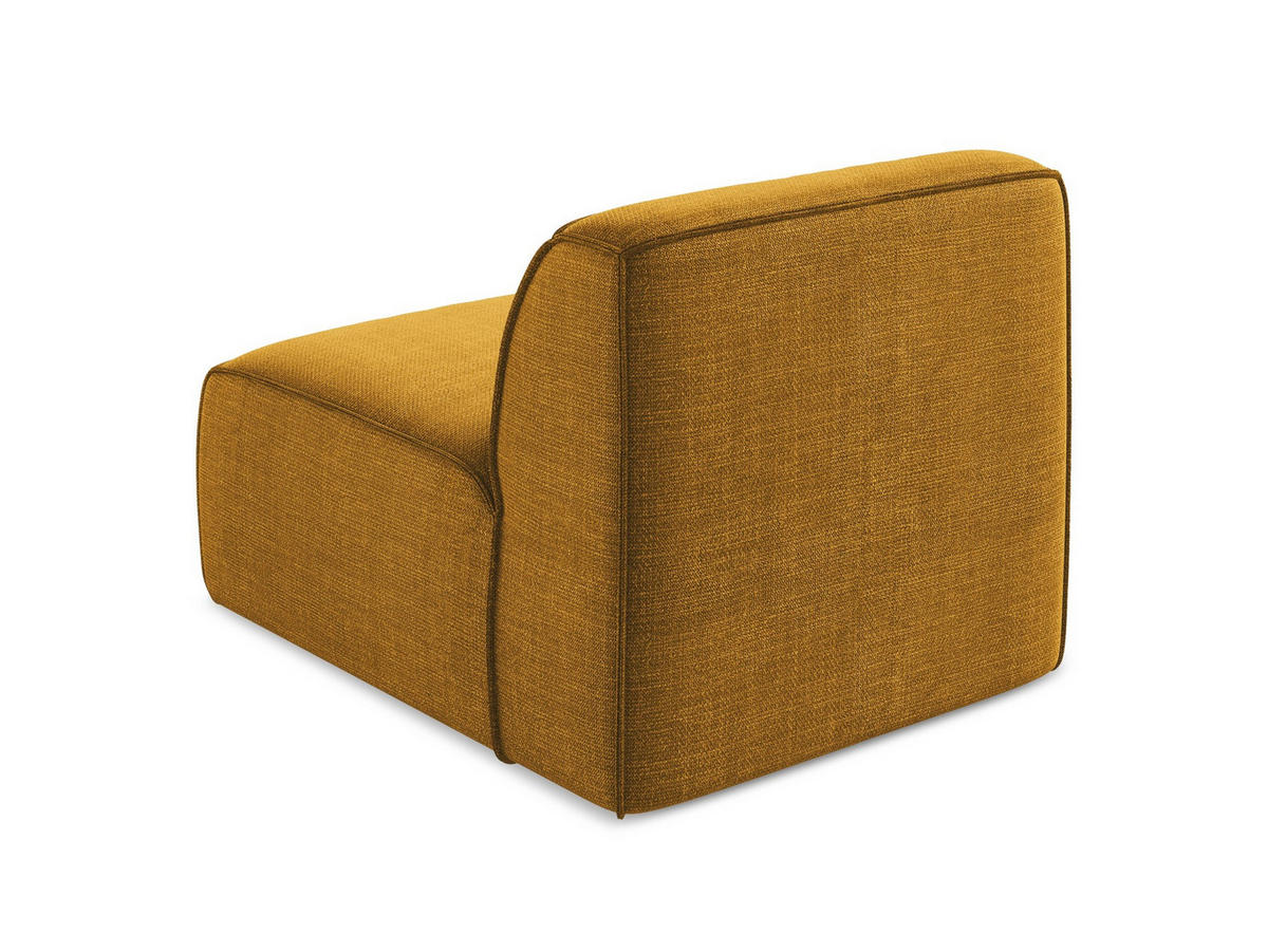 SOFAELEMENT Strukturstoff Gelb - Currygelb/Schwarz, Holzwerkstoff/Kunststoff (80/70/102cm) - Makamii