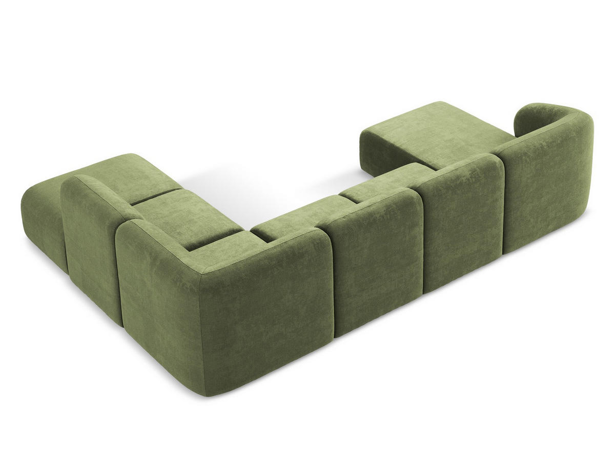 SOFAELEMENT Links Bouclé Stoff Weiß - Schwarz/Weiß, Holzwerkstoff/Kunststoff (91/75/166cm) - Makamii