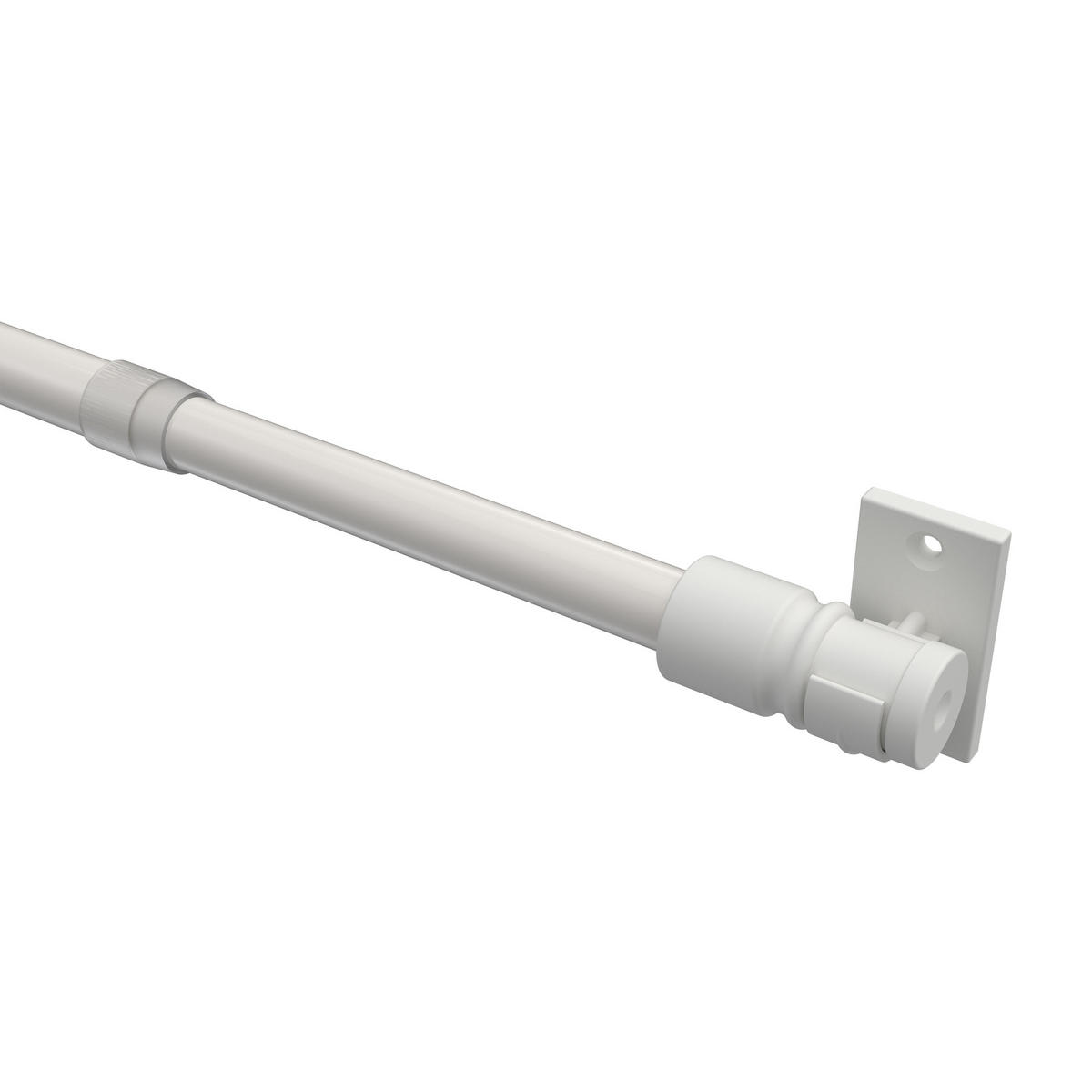 SCHEIBENSTANGE/CAFÉHAUSSTANGE Sora 55-85 cm, 12/10 mm Ø, Weiß - Weiß, Kunststoff/Metall (3.5/3.2/85cm) - INTERDECO
