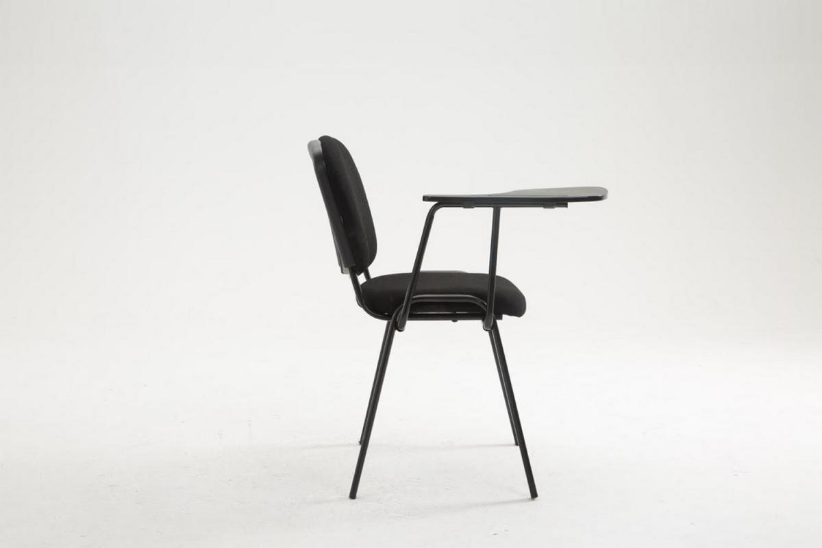 BESUCHERSTUHL Stoff Schwarz - Schwarz, Textil/Metall (53/81/71cm) - CLP