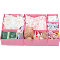 SCHUBLADEN Organizer 7er Set Rosa - Rosa, Textil (28/12/28cm)