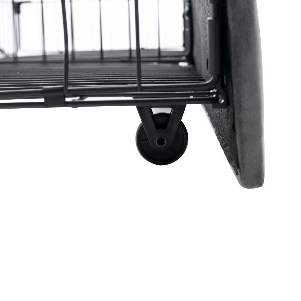 POLSTERBETT 140/200 cm in Dunkelgrau mit LED-Lichtleisten - Grau, Holz/Textil (140/200cm) - KOMHTOM