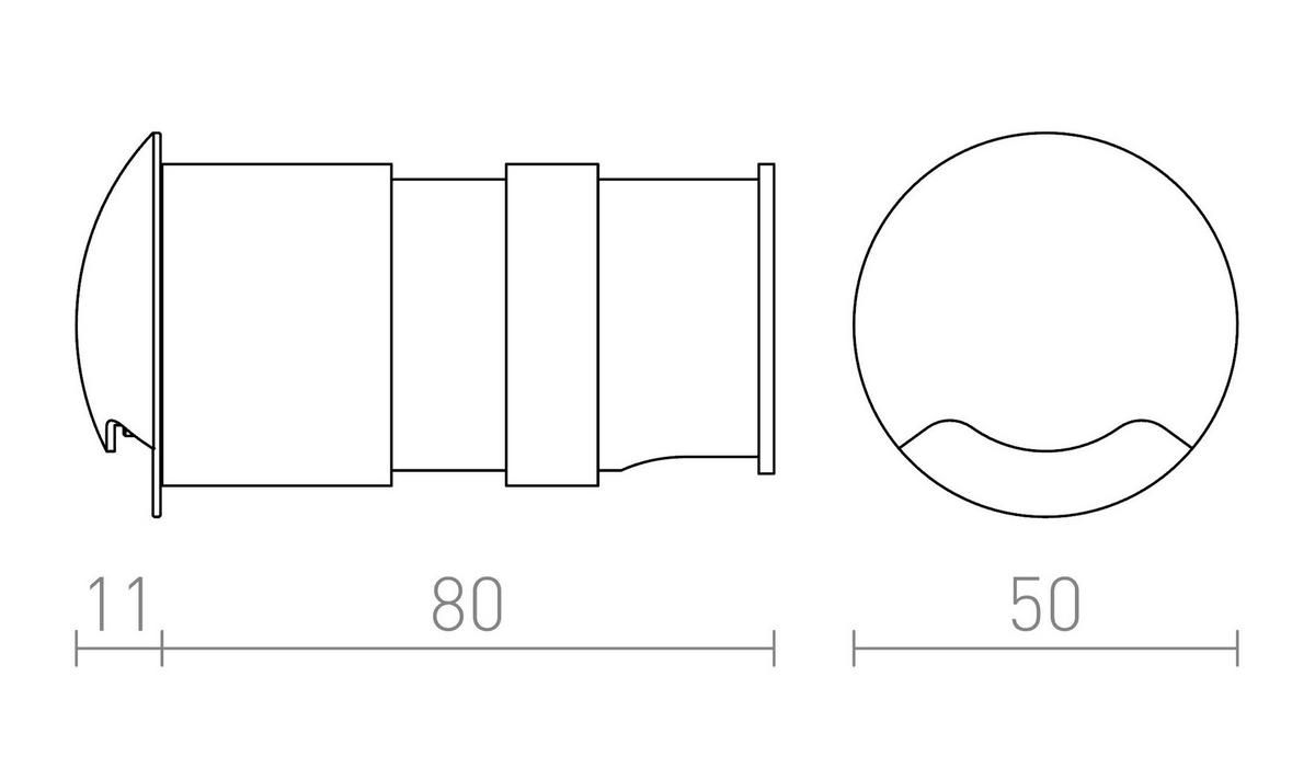 AUSSENLEUCHTE KICK I Schwarz 3 W IP54 - Schwarz, Metall (5/5/9cm) - Rendl