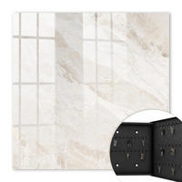 SCHLÜSSELBOX Schwarz 30x30 cm- Türöffnung nach rechts - Neutraler Marmor - Beige, Metall (30/30/5cm) - TULUP