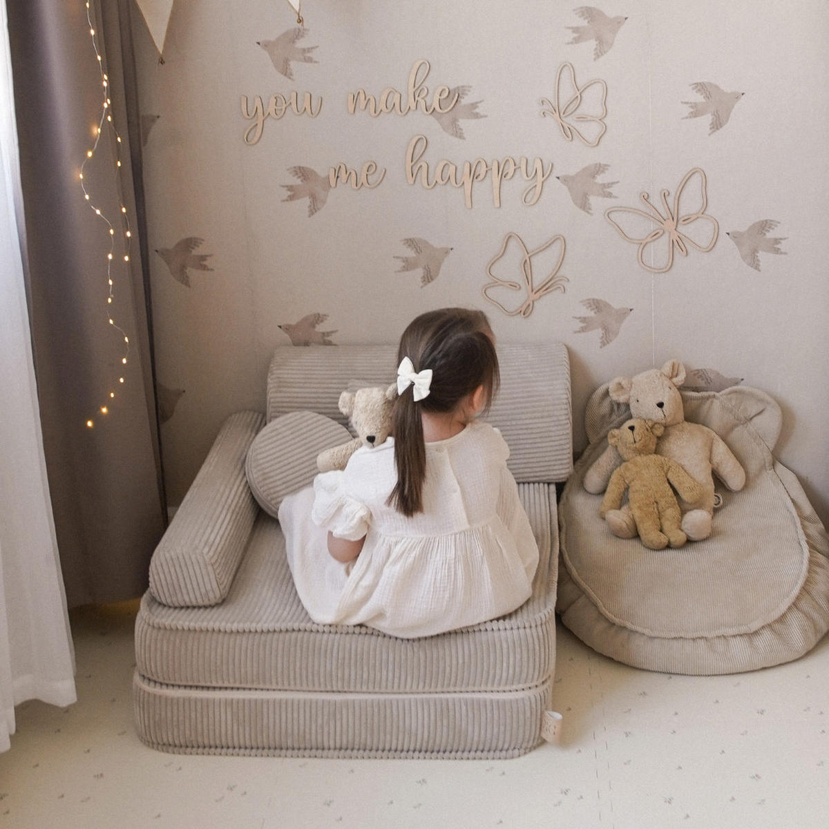 KINDERSESSEL modular 3-in-1 ausklappbar aus Cord in Braun - Dunkelbraun, Textil (60/50/50cm) - MeowBaby