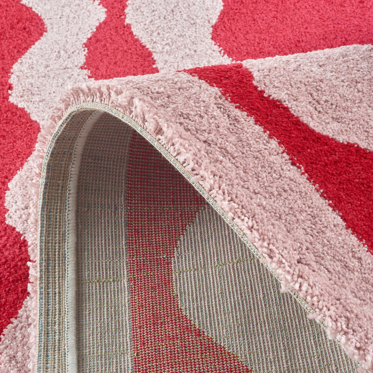 TEPPICH vintage rot Groovy 120x160 cm - Rot, Textil (120/160cm) - Nazar Rugs