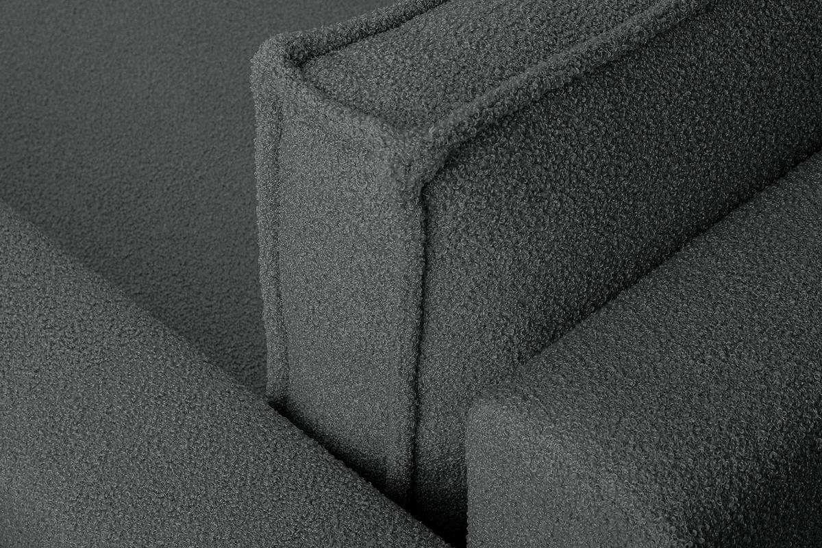 3-SITZER-SOFA NAPI II mit Schlaffunktion, graphit - Graphitfarben, Textil (244/89/101cm) - KONSIMO®