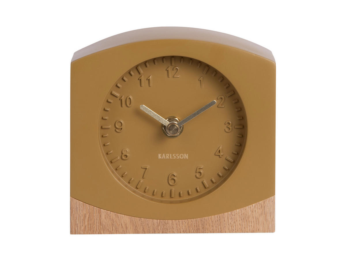 TISCHUHR Paris with Wood - Braun - 12/12,5 cm - Braun, Kunststoff (12/12/12cm) - Karlsson
