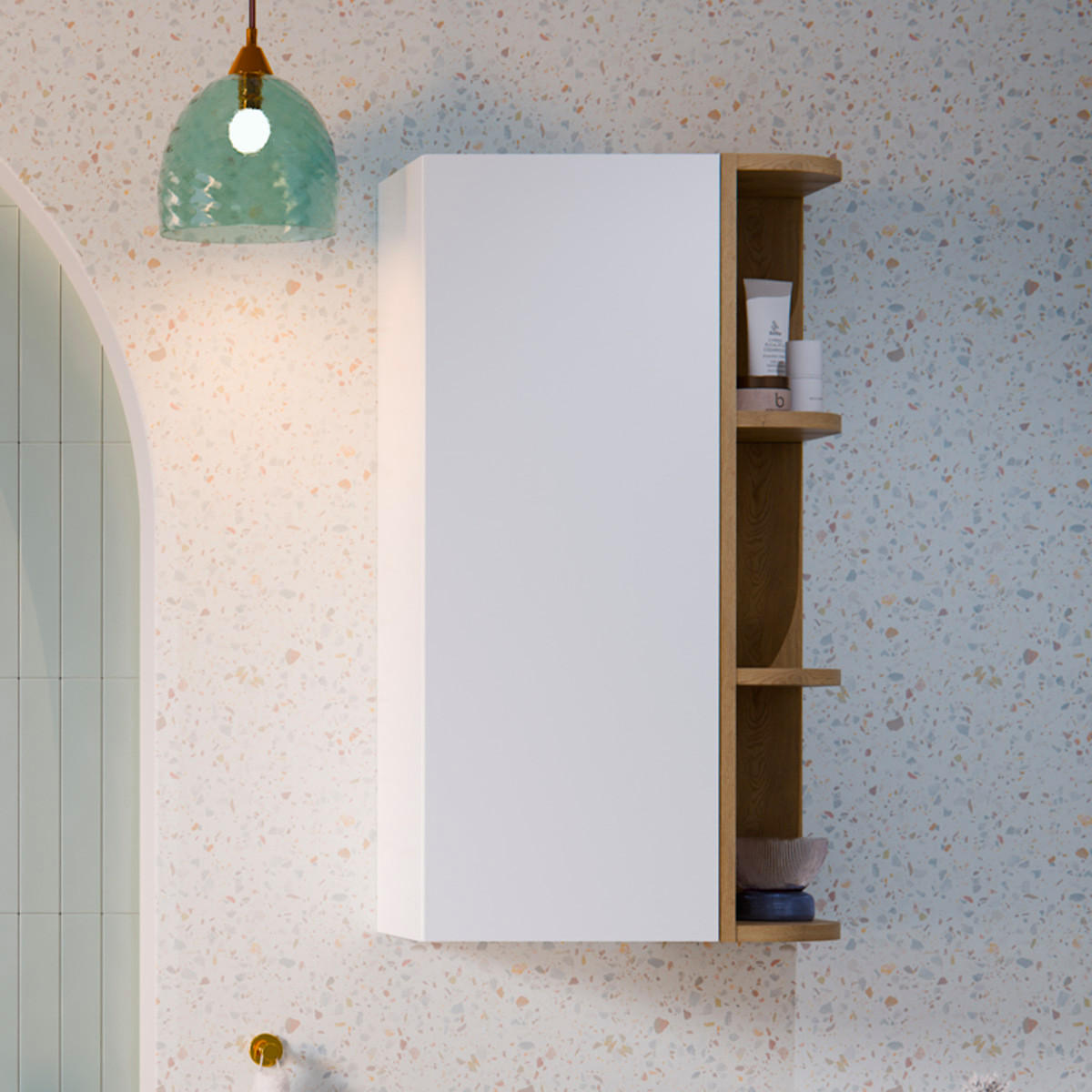 SKŘÍŇORIA Bílá - bílá, kompozitní dřevo (45/80/26.6cm) - Petits-meubles