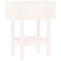 PFLANZKÜBEL Weiß 62x30x69 cm Massivholz Kiefer - Weiß, Holz (62/69/30cm)