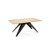 ESSTISCH Vento Halifax Eiche Natur / Schwarz 160/260 / 90 / 76cm - Alteiche/Schwarz, Holz/Holzwerkstoff (160/90/76cm) - Feldmann-Wohnen