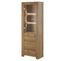VITRINE in Eichefarben - Eichefarben, Holzwerkstoff (70/197/37cm) - MASSENO