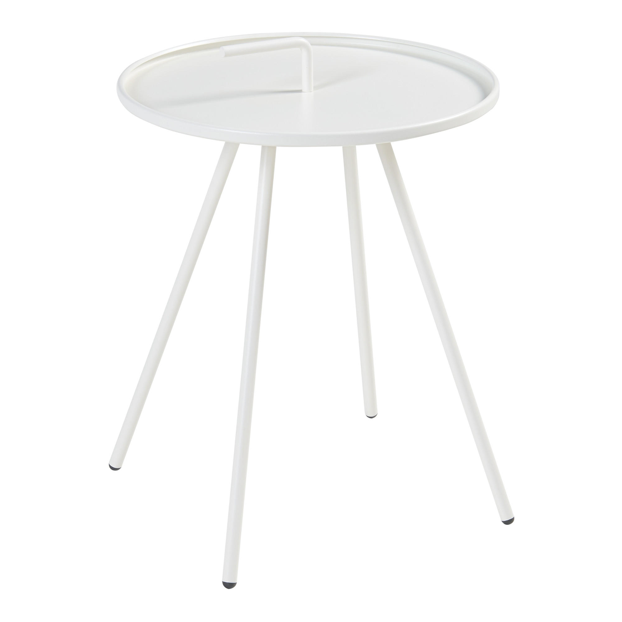 GARTEN-BEISTELLTISCH Fosen - Weiß, Metall (42/42/55cm) - [en.casa]