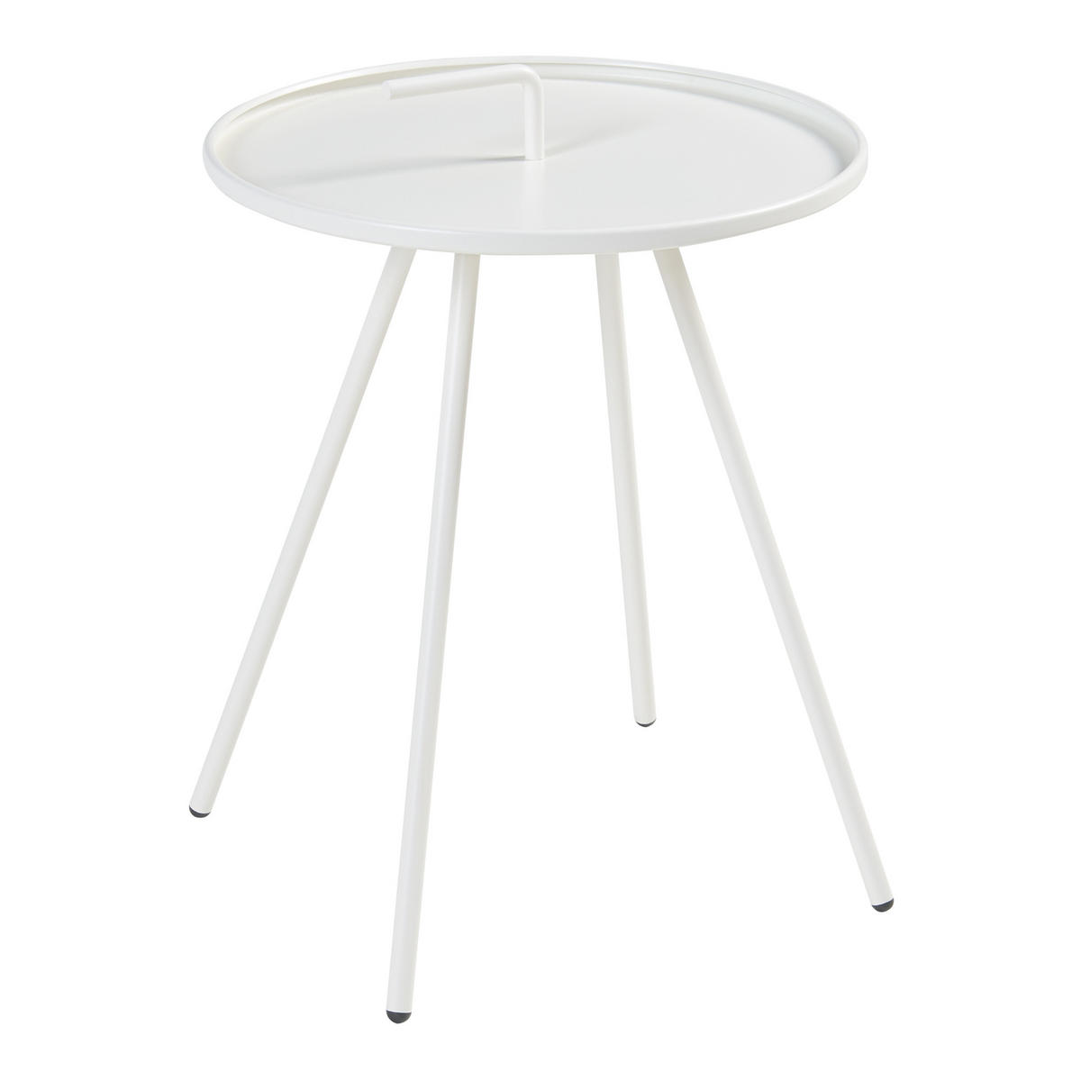 GARTEN-BEISTELLTISCH Fosen - Weiß, Metall (42/42/55cm) - [en.casa]