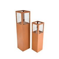 KERZENSTÄNDER Sofia 2er Set Metall Rostfarben 74x18x18cm - Rostfarben, Metall (18/74/18cm) - DELUKE